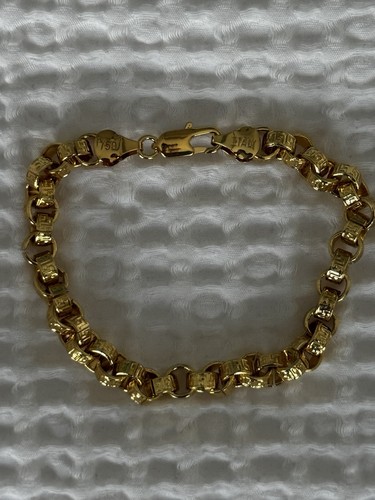 Inch gold bracelet marked - 8,